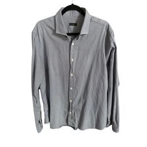 Zegna Men's sz 46/18 Slim Long Sleeve 100% Cotton Dress Shirt
